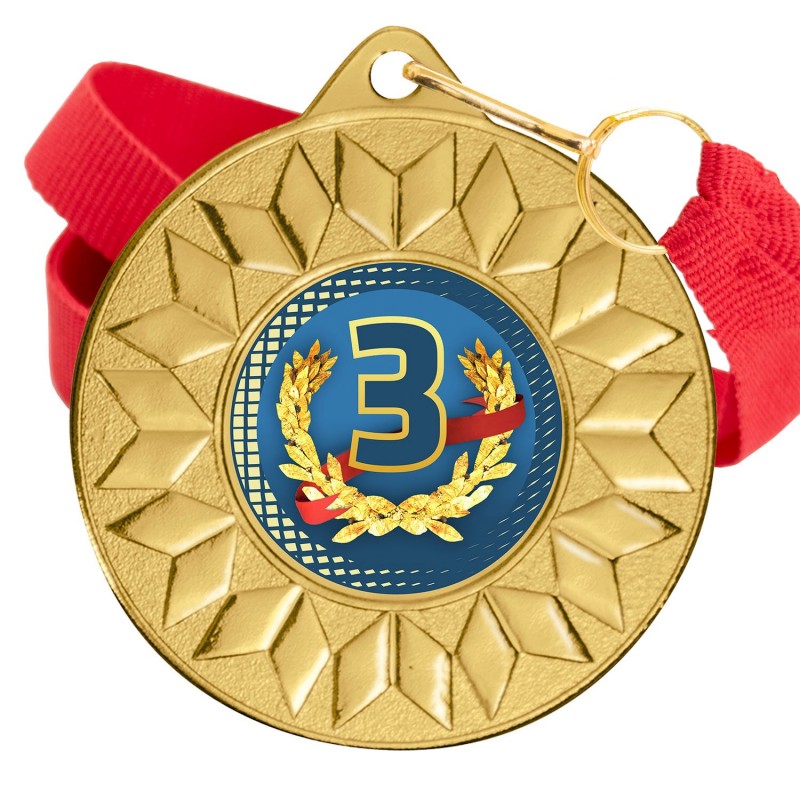 Medalla Nº3 Color 5617 Oro Ø50mm