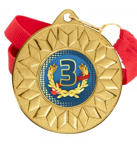 Medalla Nº3 Color 5617 Oro Ø50mm