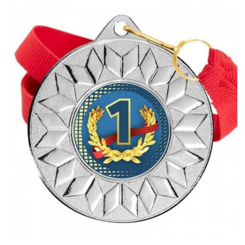 Medalla Nº1 Color 5617 Plata Ø50mm
