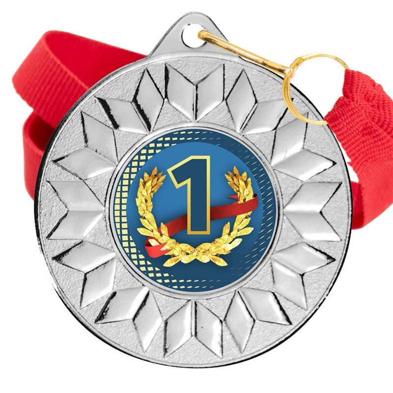 Medalla Nº1 Color 5617 Plata Ø50mm