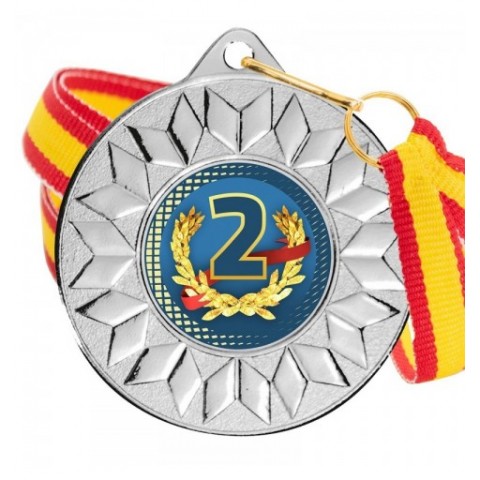 Medalla Nº2 Color 5617 Plata Ø50mm