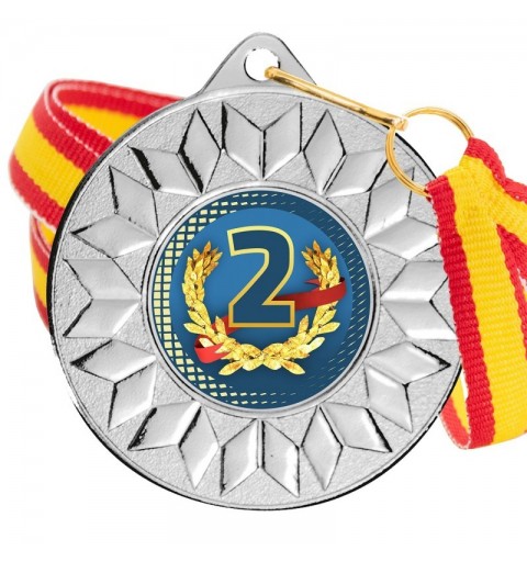 Medalla Nº2 Color 5617 Plata Ø50mm