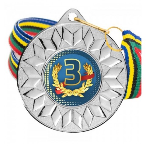 Medalla Nº3 Color 5617 Plata Ø50mm