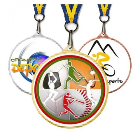 Medalla Deportiva Creative Dorada 55mm