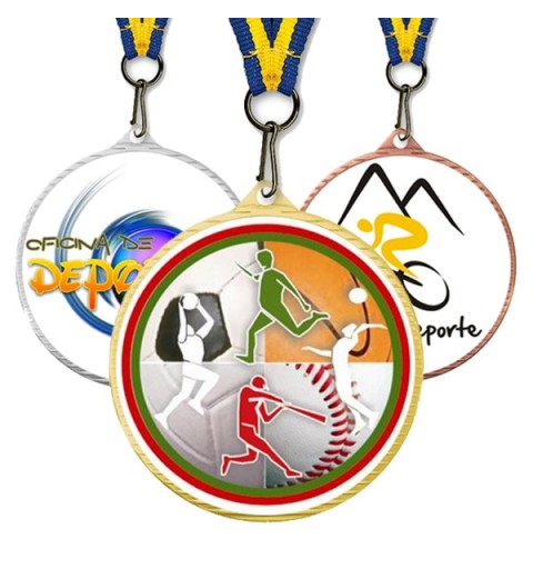 Medalla Deportiva Creative Dorada 55mm