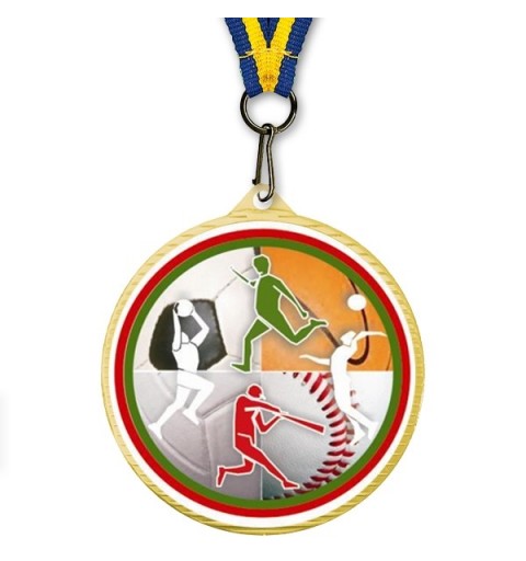 Medalla Deportiva Creative Dorada 55mm
