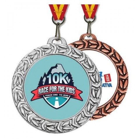 Medalla Deportiva Creative Sub Plateada 70mm Personalizada