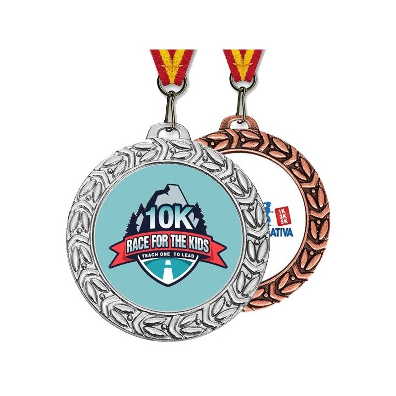 Medalla Deportiva Creative Sub Plateada 70mm Personalizada