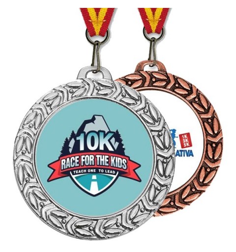 Medalla Deportiva Creative Sub Plateada 70mm Personalizada
