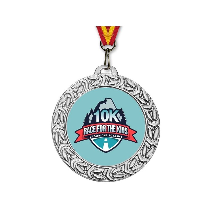 Medalla Deportiva Creative Sub Plateada 70mm Personalizada