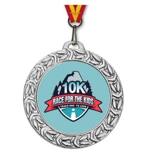 Medalla Deportiva Creative Sub Plateada 70mm Personalizada
