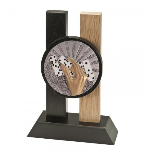 Trofeo Madera Disco Dominó 1721