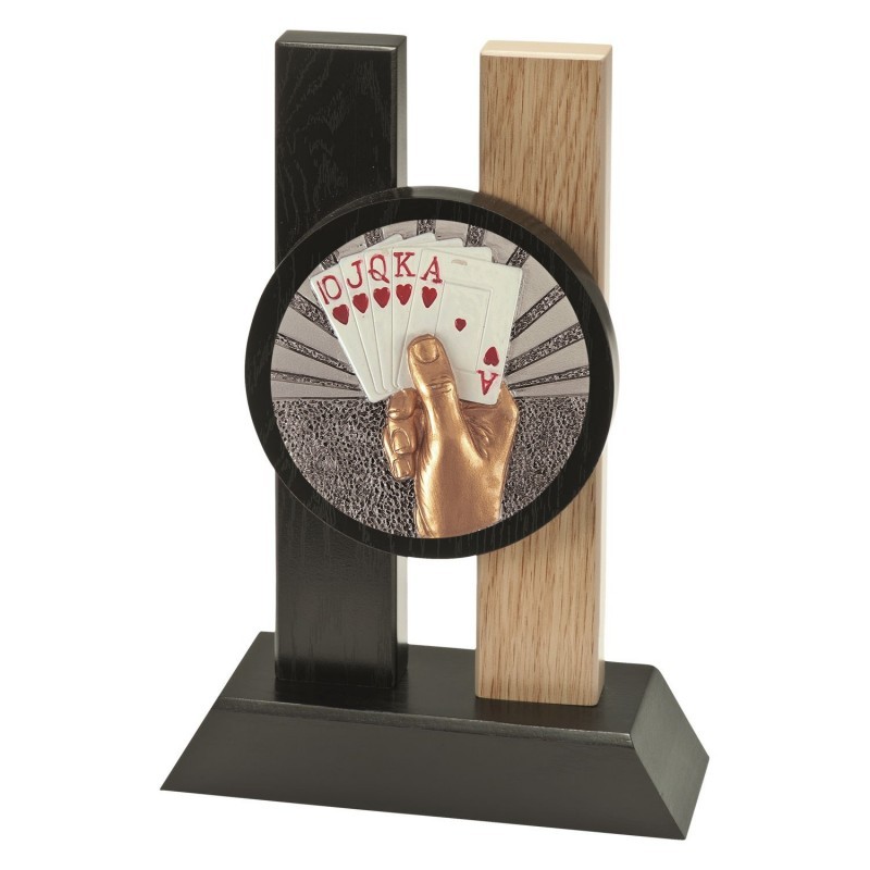 Trofeo Madera Disco Naipes 1721