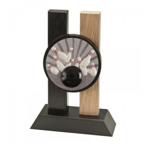 Trofeo Madera Disco Bolos 1721