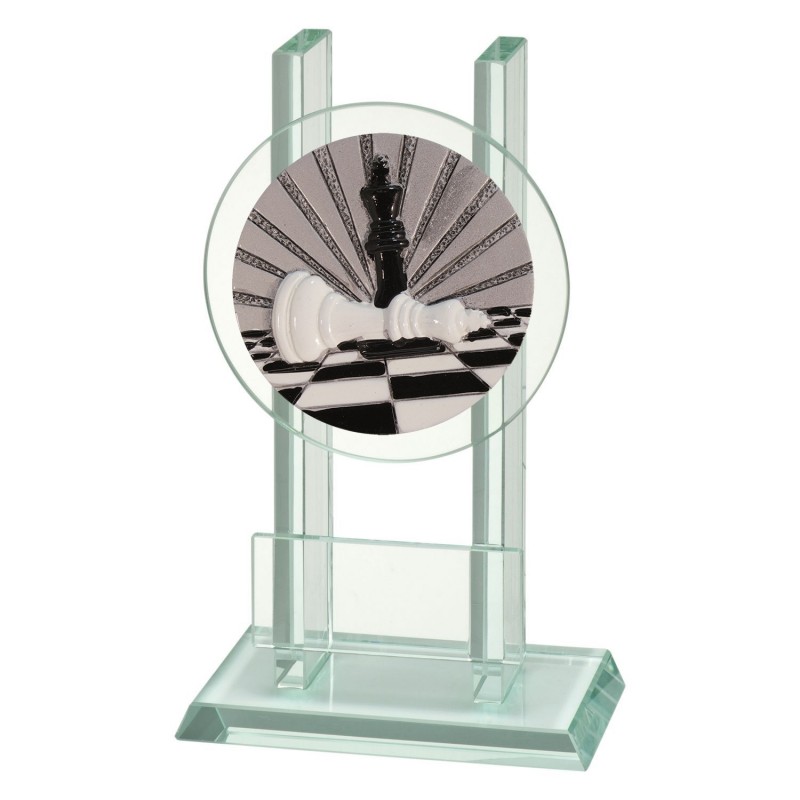 Trofeo Cristal Disco Ajedrez 0903