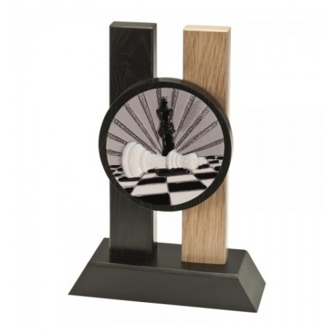 Trofeo Madera Disco Ajedrez 1721