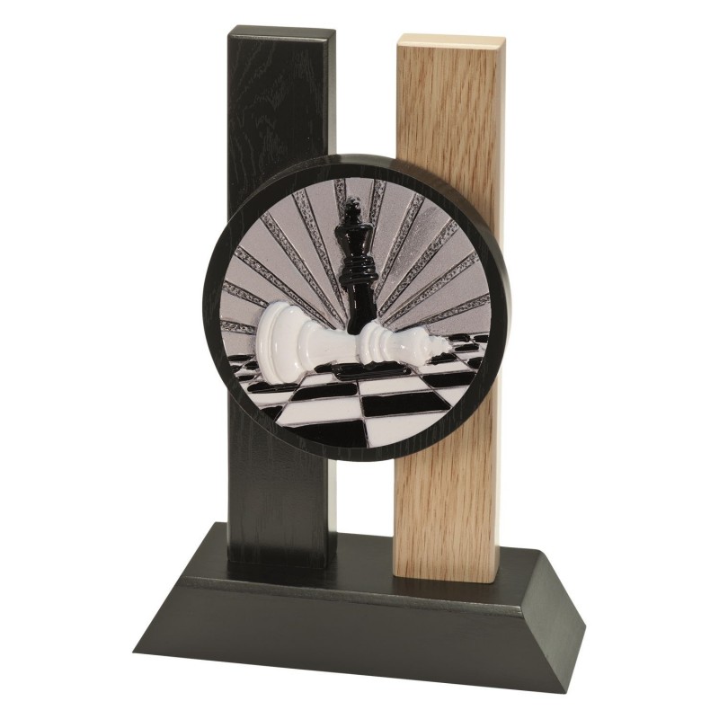 Trofeo Madera Disco Ajedrez 1721