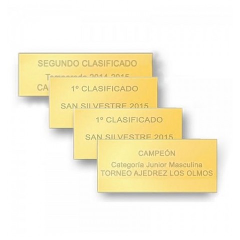 PLAQUITAS DE TROFEOS