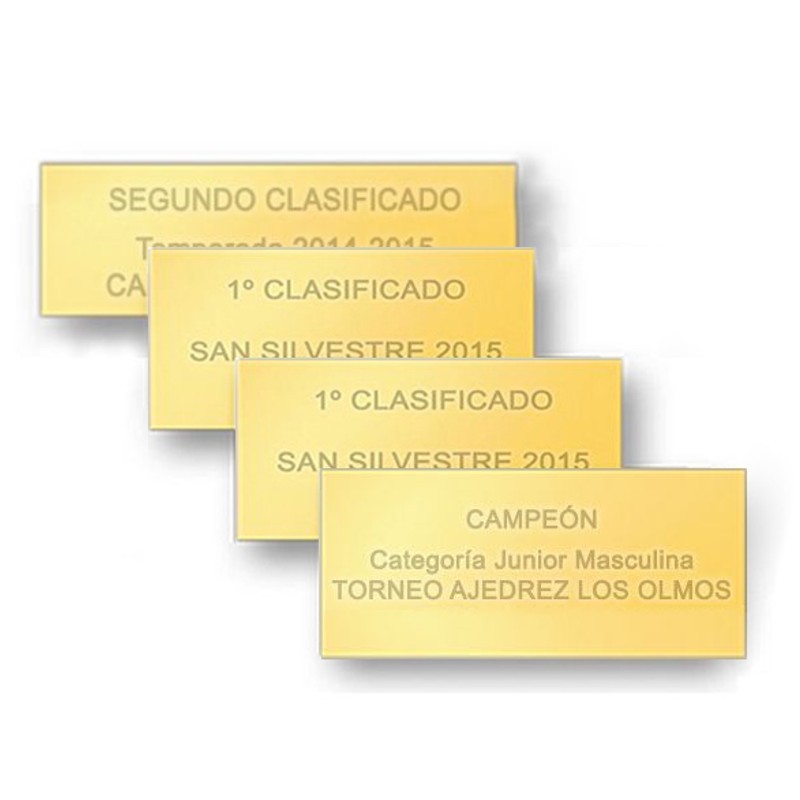 PLAQUITAS DE TROFEOS