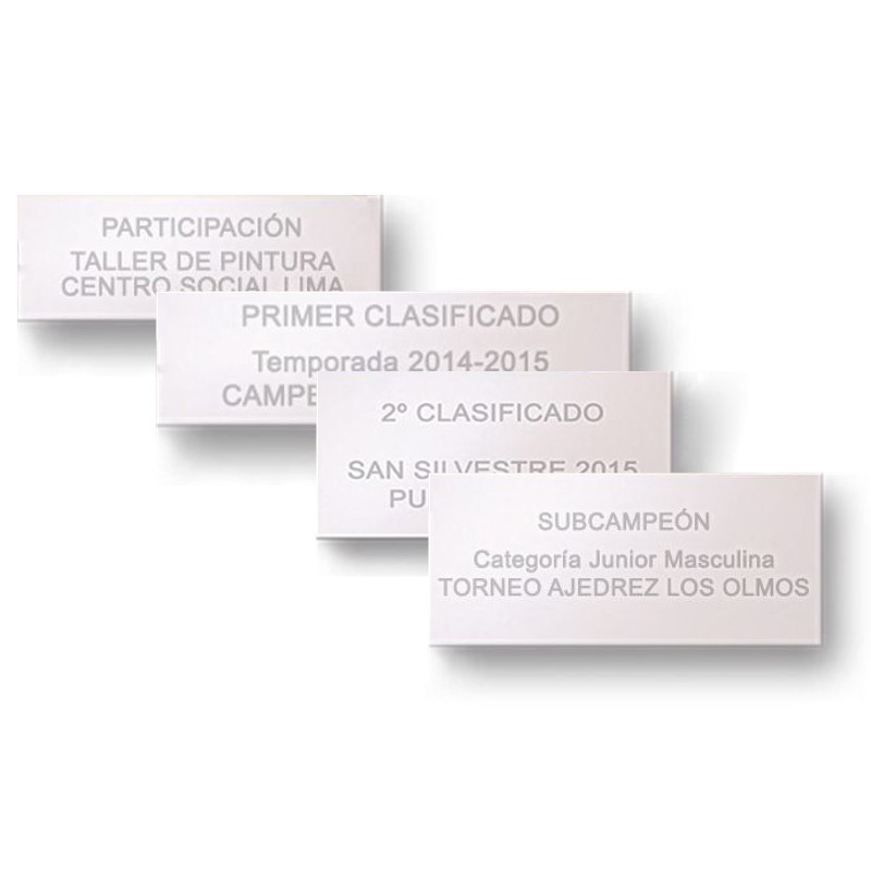 PLAQUITA PARA TROFEOS