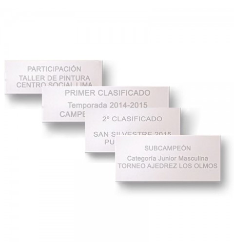 PLAQUITA PARA TROFEOS