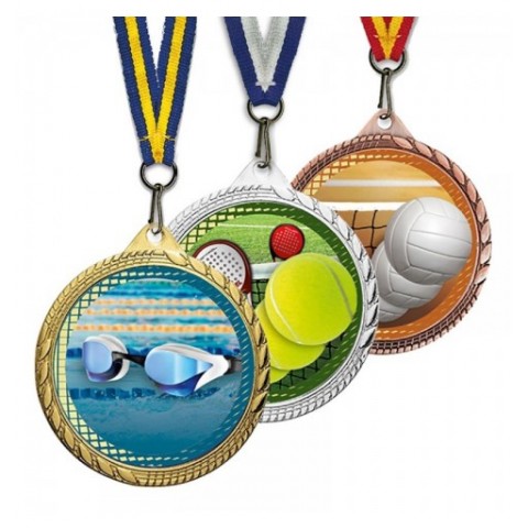 Medalla Deportiva Plus 60mm Color