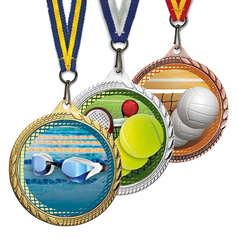 Medalla Deportiva Plus 60mm Color