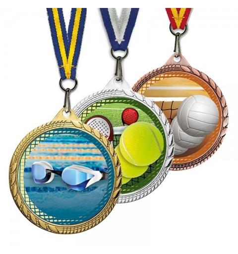Medalla Deportiva Plus 60mm Color