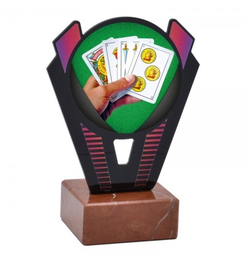 Trofeo Cartas Naipes Metacrilato 0021