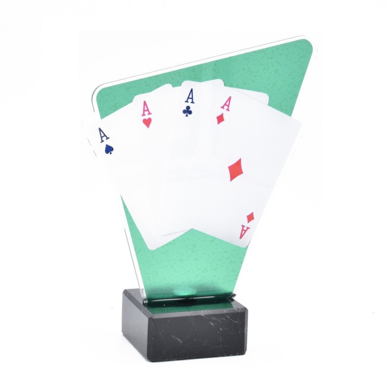 Trofeo Metacrilato Póker