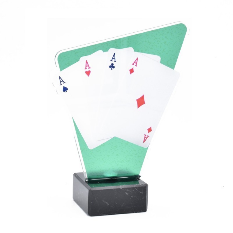Trofeo Metacrilato Póker