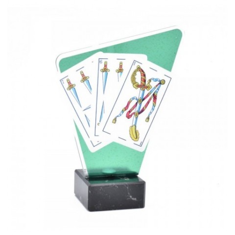 Trofeo Metacrilato Naipes 3 Cartas