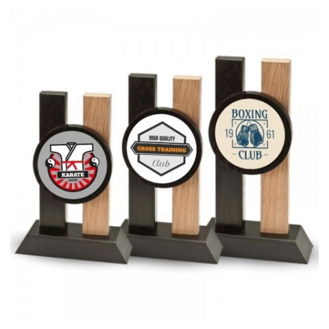 Trofeo Madera Disco Personalizado 1721