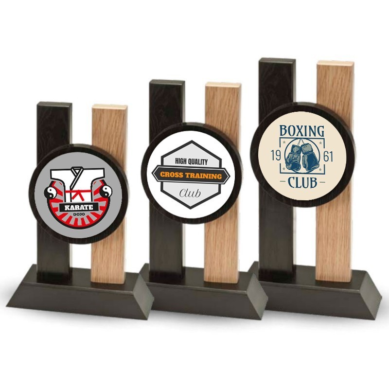 Trofeo Madera Disco Personalizado 1721