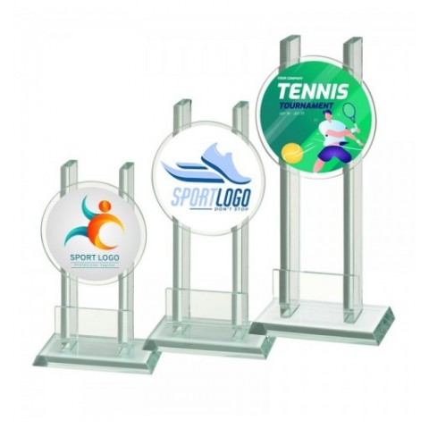 Trofeo Cristal Disco Personalizado 0903