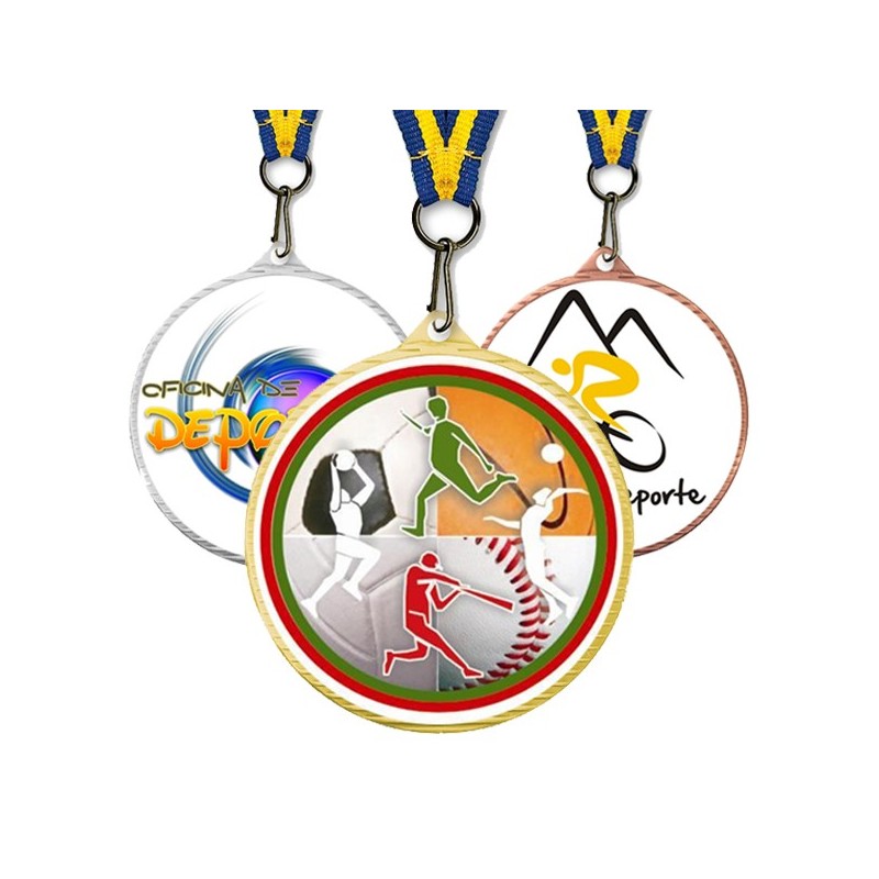 Medalla Deportiva Creative Dorada 55mm