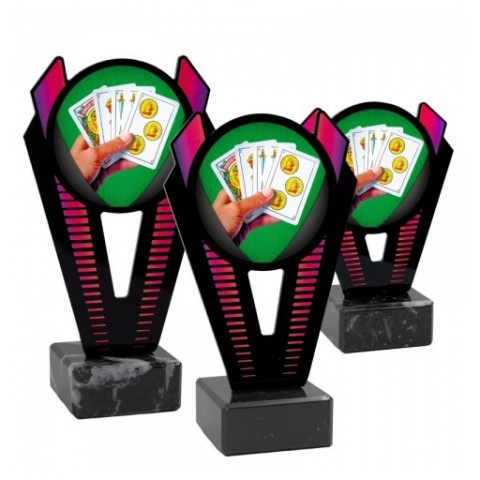 Trofeo Cartas Naipes Metacrilato 0021