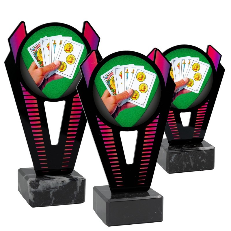 Trofeo Cartas Naipes Metacrilato 0021