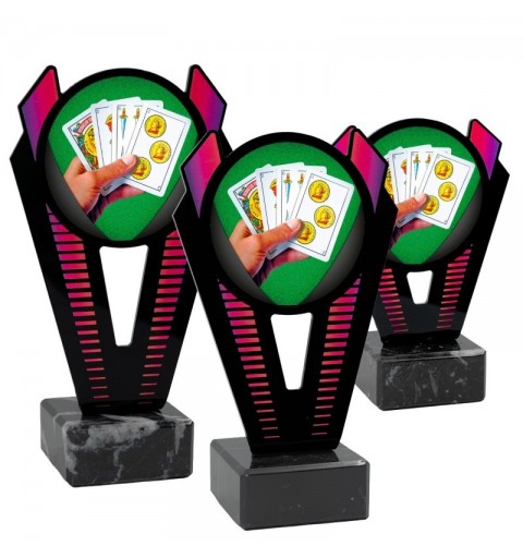 Trofeo Cartas Naipes Metacrilato 0021