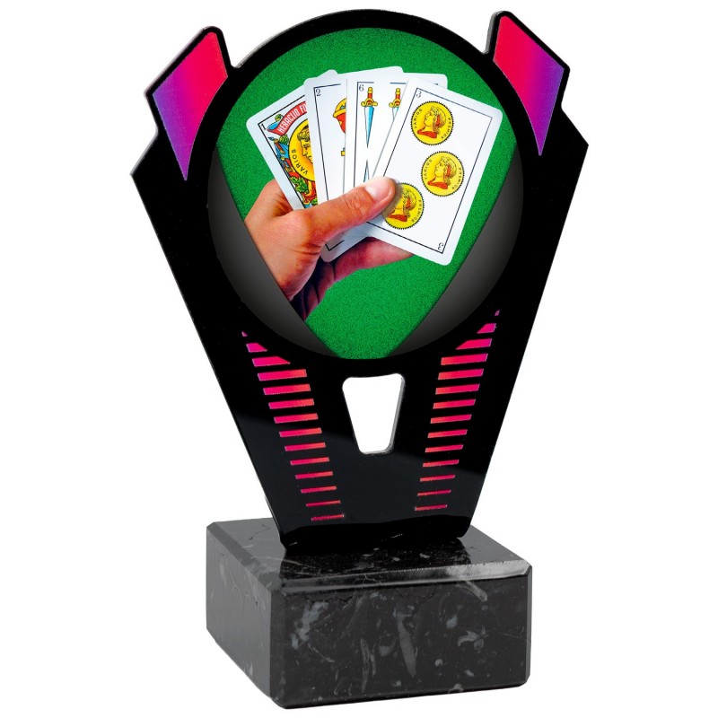 Trofeo Cartas Naipes Metacrilato 0021