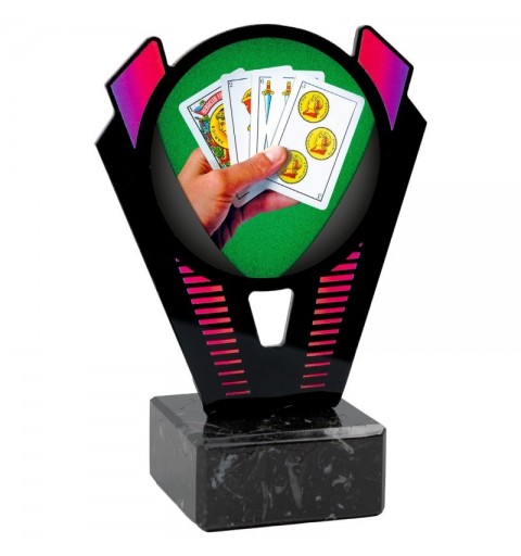 Trofeo Cartas Naipes Metacrilato 0021