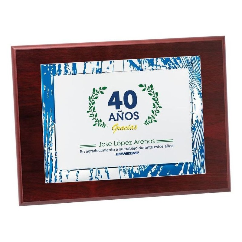 Placa Homenaje Brush AZ Con Estuche