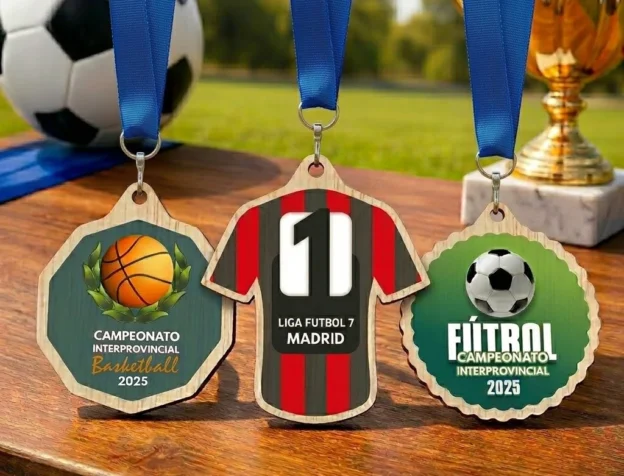Medallas de madera