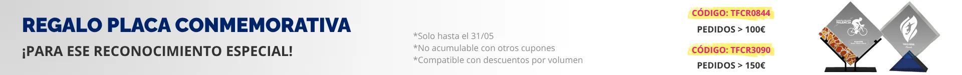 Regalo placa conmemorativa