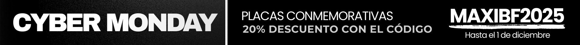Cyber Monday - Placas conmemorativas